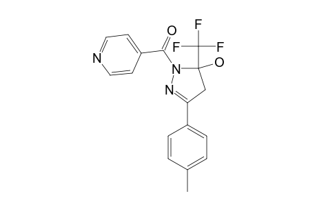 5-HYDROXY-3-(4-METHYLPHENYL)-5-TRIFLUOROMETHYL-4,5-DIHYDRO-1H-1-(ISONICOTINOYL)-PYRAZOLE