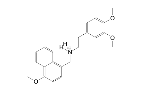 2-(3,4-dimethoxyphenyl)-N-[(4-methoxy-1-naphthyl)methyl]ethanaminium