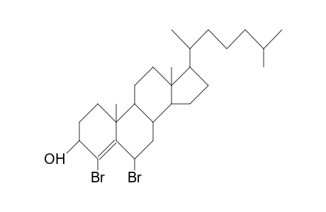 4,6b-Dibromo-4-cholesten-3b-ol