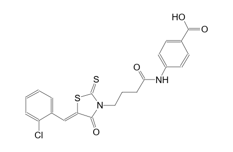 4-({4-[(5Z)-5-(2-chlorobenzylidene)-4-oxo-2-thioxo-1,3-thiazolidin-3-yl]butanoyl}amino)benzoic acid