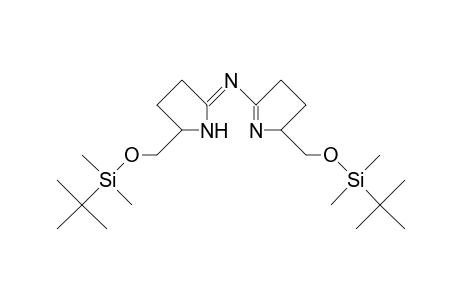 5-(2-<T-Butyl-dimethyl-silyloxymethyl>-3,4-dihydro-2H-pyrrol-5-yl)-imino-2-(T-butyl-dimethyl-silyloxymethyl)-pyrrolidine