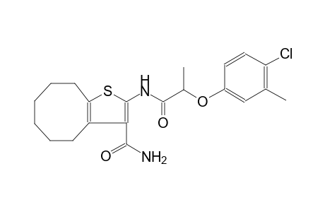 2-{[2-(4-chloro-3-methylphenoxy)propanoyl]amino}-4,5,6,7,8,9-hexahydrocycloocta[b]thiophene-3-carboxamide