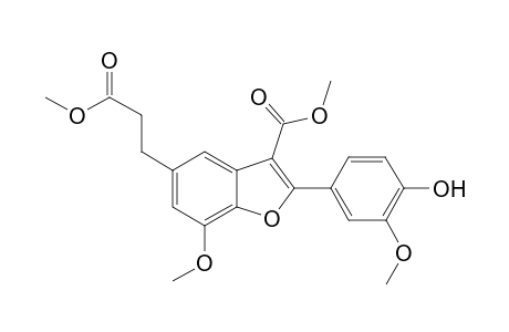 Methyl 5-3''-(Methoxycarbonyl)propyl]-7-methoxy-2-(3'-methoxy-4'-hydroxyphenyl)-3-benzo[b]furan-3-carboxylate
