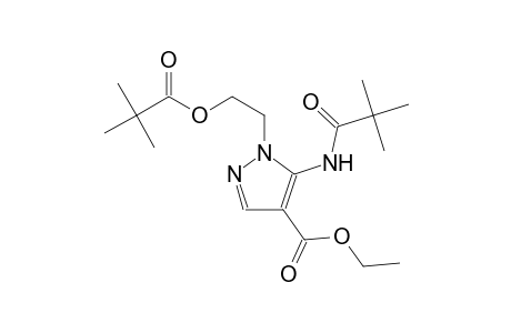 1H-pyrazole-4-carboxylic acid, 1-[2-(2,2-dimethyl-1-oxopropoxy)ethyl]-5-[(2,2-dimethyl-1-oxopropyl)amino]-, ethyl ester