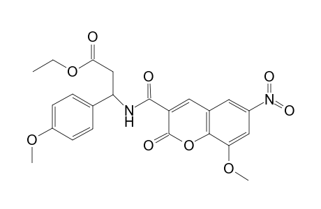 3-[(2-keto-8-methoxy-6-nitro-chromene-3-carbonyl)amino]-3-(4-methoxyphenyl)propionic acid ethyl ester