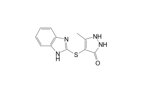 1,2-Dihydropyrazol-3-one, 4-(1H-benzoimidazol-2-ylsulfanyl)-5-methyl-