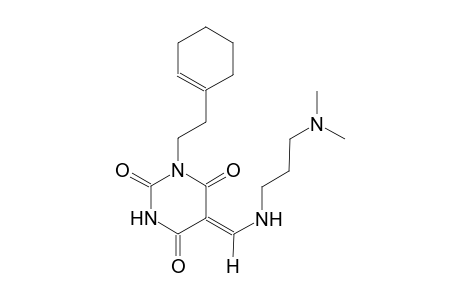 (5Z)-1-[2-(1-cyclohexen-1-yl)ethyl]-5-({[3-(dimethylamino)propyl]amino}methylene)-2,4,6(1H,3H,5H)-pyrimidinetrione