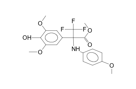methyl 2-(4-methoxyphenylamino)-2-(3,5-dimethoxy-4-hydroxyphenyl)-3,3,3-trifluoropropanoate