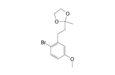 2-[2-(2-BROMO-5-METHOXYPHENYL)-ETHYL]-2-METHYL-1.3-DIOXOLANE