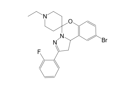 9-bromo-1'-ethyl-2-(2-fluorophenyl)-1,10b-dihydrospiro[benzo[e]pyrazolo[1,5-c][1,3]oxazine-5,4'-piperidine]
