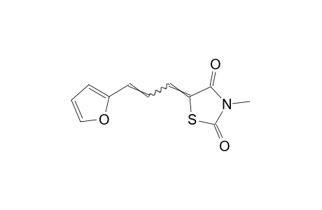 5-[3-(2-furyl)allylidene]-3-methyl-2,4-thiazolidinedione