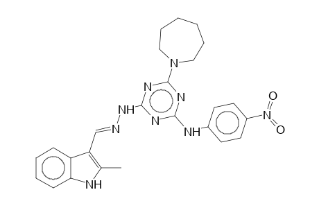 2-Hexamethyleneimino-4-(2-methyl-3-indolylmethylenehydrazino)-6-(4-nitroanilino)-1,3,5-triazine