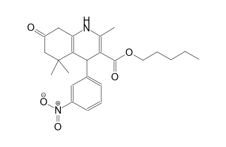 3-quinolinecarboxylic acid, 1,4,5,6,7,8-hexahydro-2,5,5-trimethyl-4-(3-nitrophenyl)-7-oxo-, pentyl ester