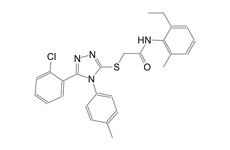 2-{[5-(2-chlorophenyl)-4-(4-methylphenyl)-4H-1,2,4-triazol-3-yl]sulfanyl}-N-(2-ethyl-6-methylphenyl)acetamide