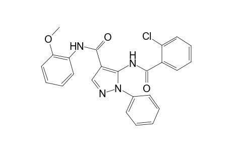 1H-Pyrazole-4-carboxamide, 5-[(2-chlorobenzoyl)amino]-N-(2-methoxyphenyl)-1-phenyl-