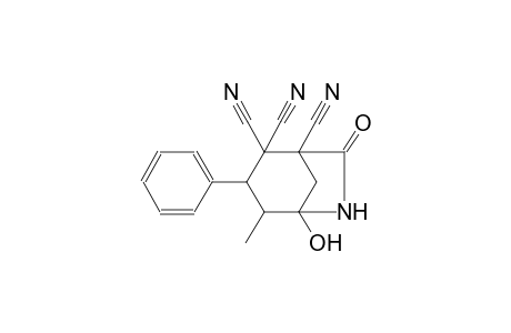 6-azabicyclo[3.2.1]octane-1,2,2-tricarbonitrile, 5-hydroxy-4-methyl-7-oxo-3-phenyl-