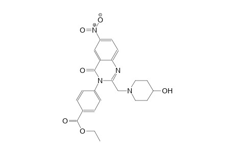 benzoic acid, 4-(2-[(4-hydroxy-1-piperidinyl)methyl]-6-nitro-4-oxo-3(4H)-quinazolinyl)-, ethyl ester
