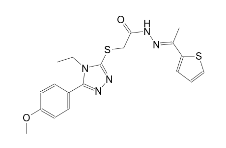 acetic acid, [[4-ethyl-5-(4-methoxyphenyl)-4H-1,2,4-triazol-3-yl]thio]-, 2-[(E)-1-(2-thienyl)ethylidene]hydrazide