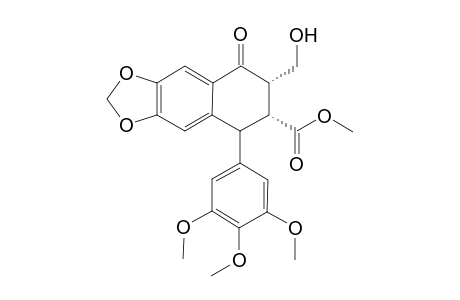 Methyl 1-(3,4,5-trimethoxyphenyl)-3-.beta.-hydroxymethyl-4-oxo-6,7-(methylenedioxy)-1,2,3,4-tetrahydronaphthylene-2-carboxylate isomer