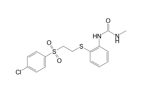 1-{o-{{2-[(p-chlorophenyl)sulfonyl]ethyl}thio}phenyl}-3-methylurea