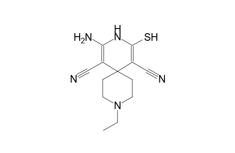 2-amino-9-ethyl-4-sulfanyl-3,9-diazaspiro[5.5]undeca-1,4-diene-1,5-dicarbonitrile