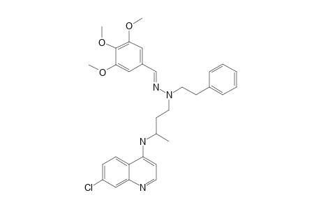 3,4,5-Trimethoxybenzaldehyde,N-(2-phenylethyl)-N-[3-(7-chloro-4-quinolylamino)butyl]hydrazone