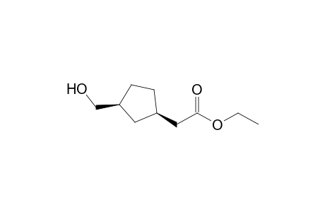 2-[(1R,3S)-3-(hydroxymethyl)cyclopentyl]acetic acid ethyl ester