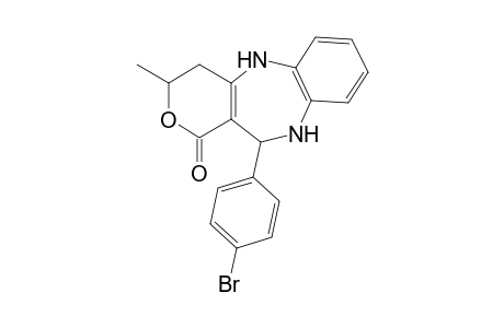 9,10-Dihydro-9-methyl-7-oxo[3,4-c]pyrano-6-(p-bromophenyl)-(11H)-5,6-dihydrobenzodiazepine