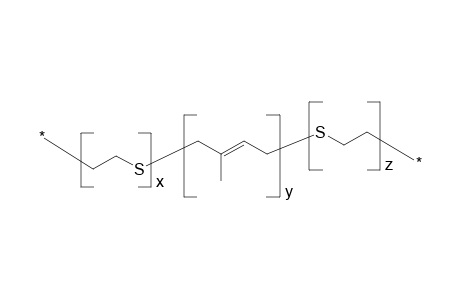 Ethylenesulfide-isoprene-ethylenesulfide three-block copolymer