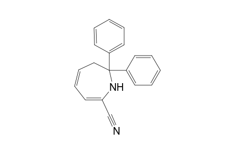 1-Aza-2-cyano-7,7,-diphenylcyclohepta-2,4-diene