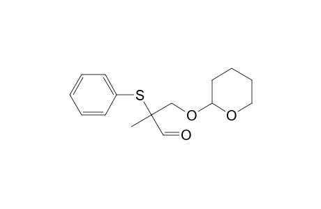 Propanal, 2-methyl-2-(phenylthio)-3-[(tetrahydro-2H-pyran-2-yl)oxy]-
