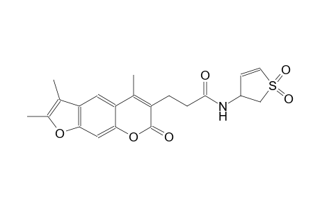 7H-furo[3,2-g][1]benzopyran-6-propanamide, N-(2,3-dihydro-1,1-dioxido-3-thienyl)-2,3,5-trimethyl-7-oxo-