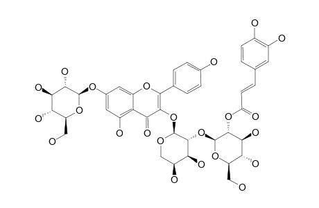 KAEMPFEROL-3-O-BETA-D-[2'''-O-(E)-CAFFEOYL]-GLUCOPYRANOSYL-(1'''->2'')-O-ALPHA-L-ARABINOPYRANOSIDE-7-O-BETA-D-GLUCOPYRANOSIDE