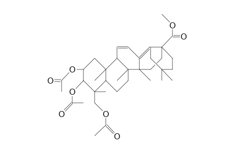 Methyl-2.alpha.,3.alpha.,24-triacetoxy-oleana-11,13(18)-diene-28-oate