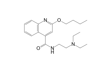 4-Quinolinecarboxamide, 2-butoxy-N-(2-(diethylamino)ethyl)-
