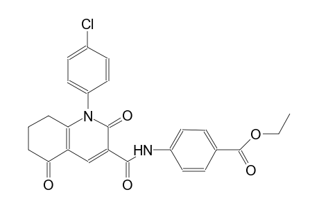 benzoic acid, 4-[[[1-(4-chlorophenyl)-1,2,5,6,7,8-hexahydro-2,5-dioxo-3-quinolinyl]carbonyl]amino]-, ethyl ester