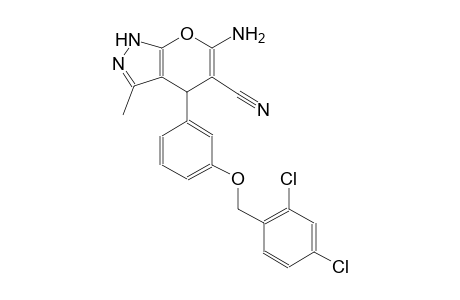 pyrano[2,3-c]pyrazole-5-carbonitrile, 6-amino-4-[3-[(2,4-dichlorophenyl)methoxy]phenyl]-1,4-dihydro-3-methyl-