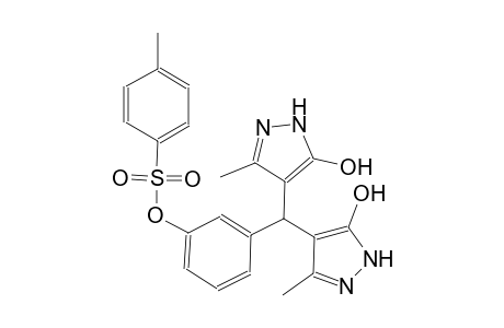 3-[bis(5-hydroxy-3-methyl-1H-pyrazol-4-yl)methyl]phenyl 4-methylbenzenesulfonate