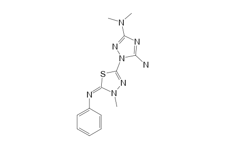 1-(5-AMINO-3-DIMETHYAMINO-1H-1,2,4-TRIAZOL-1-YL)-5-PHENYLAMINO-4-METHYL-4,5-DIHYDRO-1,3,4-THIADIAZOLE