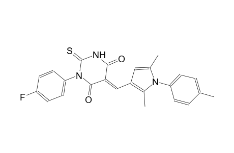 (5E)-5-{[2,5-dimethyl-1-(4-methylphenyl)-1H-pyrrol-3-yl]methylene}-1-(4-fluorophenyl)-2-thioxodihydro-4,6(1H,5H)-pyrimidinedione