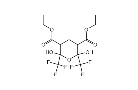 2,6-BIS(TRIFLUOROMETHYL)-2,6-DIHYDROXYTETRAHYDRO-3,5-PYRANDICARBOXYLIC ACID, DIETHYL ESTER