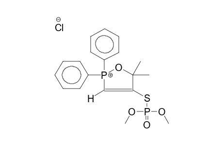 2,2-DIPHENYL-4-DIMETHYLOXYPHOSPHORYLTHIO-5,5-DIMETHYL-1,2-OXAPHOSPHOLANIUM CHLORIDE