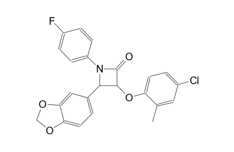 2-azetidinone, 4-(1,3-benzodioxol-5-yl)-3-(4-chloro-2-methylphenoxy)-1-(4-fluorophenyl)-