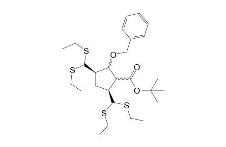 tert-Butyl (1.xi.,2.xi.,3R,5S)-2-Benzyloxy-3,5-di[bis(ethylthio)methyl]cyclopentanecarboxylate
