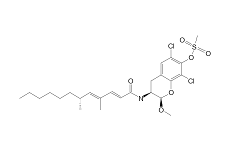 methanesulfonic acid [(2R,3S)-6,8-dichloro-3-[[(2E,4E,6R)-4,6-dimethyldodeca-2,4-dienoyl]amino]-2-methoxy-chroman-7-yl] ester