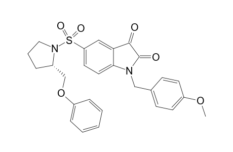 5-[1'-(2"-{Phenoxyoxymethyl}pyrrolidinyl)sulfonyl]-1-(p-methoxybenzyl)-isatin
