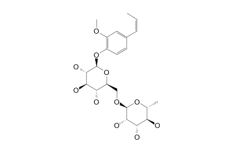 CIS-ISOEUGENYL-BETA-RUTINOSIDE;CIS-ISOEUGENYL-O-ALPHA-L-RHAMNOPYRANOSYL-(1->6)-BETA-D-GLUCOPYRANOSIDE