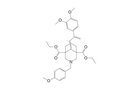 Diethyl 3-(4-methoxyphenylmethyl)-9-[2-methylene-2-(3,4-dimethoxyphenyl)ethylidene]-3-azabicyclo[3.3.1]nonane-1,5-dicarboxylate