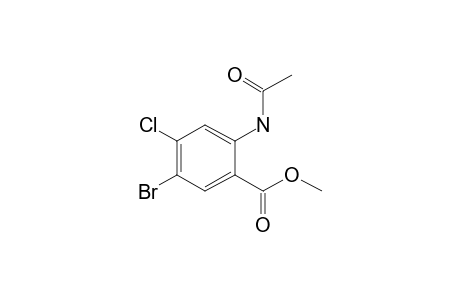 2-Amino-5-bromo-4-chlorobenzoic acid, N-acetyl-, methyl ester