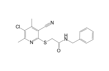 N-Benzyl-2-(5-chloro-3-cyano-4,6-dimethyl-pyridin-2-ylsulfanyl)-acetamide